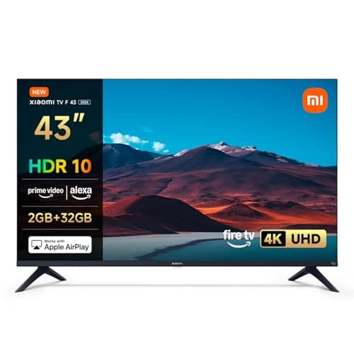 Image of XIAOMI TV F 43, 43 Inch (109 cm), 4K UHD, Smart TV, Fire TV, HDR10, MEMC, Alexa Voice Control, 2GB+32GB, Works with Apple AirPlay