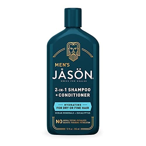 Image of Jason - Men's Hydrating 2 in 1 Shampoo and Conditioner - Hair Products with Ocean Minerals and Eucalyptus - Hair Care, Hair Shampoo, Mens Shampoo, Shampoo and Conditioner Sets - 355ml