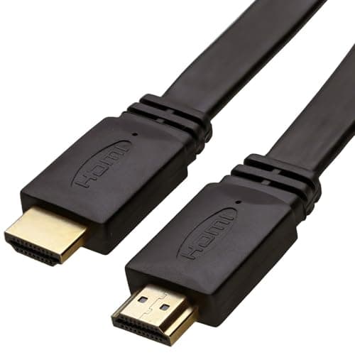 Image of kenable Flat HDMI Cable 4K 60Hz High Speed Gold Plated Low Profile for TV LCD LED UHD 3m Black