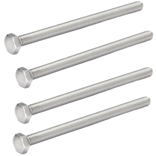 Image of AMLOOPH M10 Bolts, M10 x 80mm Hex Head Cap Screws - A2 Grade Stainless Steel Fully Threaded Hex Bolts for Metal Construction Work, Automotive Machinery (pack of 4)