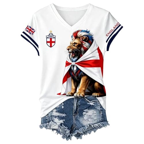 Image of World Cup 2026 Jersey Product Category Women's T-Shirts - Short Sleeve Graphic Top Breathable Material Mix with Comfortable Crew Neck, White, XXL