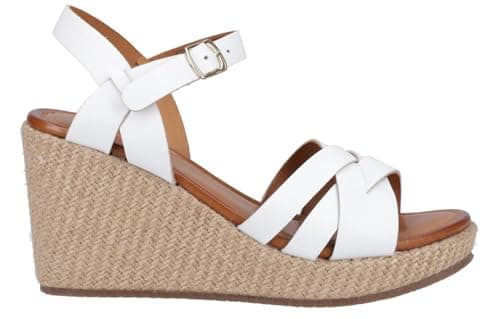 Image of Hush Puppies Women's Phoebe Wedge Sandal, White, 8 UK