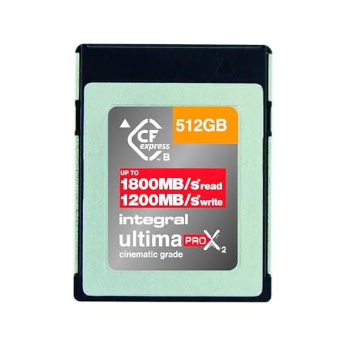 Image of Integral 512GB CFexpress Memory Card Type B 2.0, 8K RAW & 4K 120 FPS 1800MB/s Read, 1200MB/s Write Speed, 900MB/s Sustained Write Designed for the Cinematographer and Professional Photographer