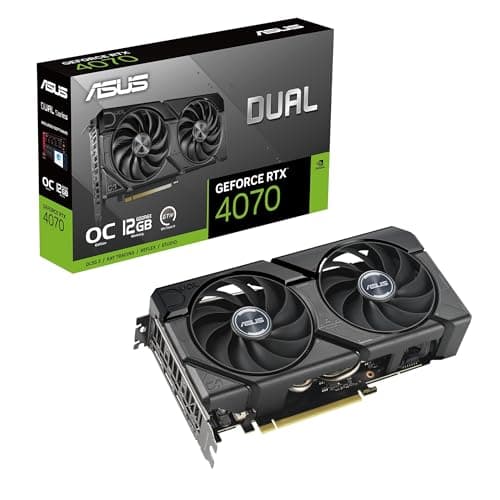 Image of ASUS GeForce RTX 4070 12G DUAL EVO OC Gaming Graphics Card - 2550MHz Boost Clock, GDDR6X, PCIe Gen 4, DLSS 3, HDMI 2.1a, 3 x DisplayPort 1.4a (Supports 4K & 8K HDR)