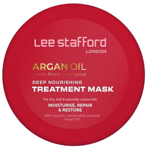 Image of Lee Stafford Hydrating Hair Mask | Argan Oil Collection - Deep Conditioning Moroccan Treatment, Best for Dry, Frizzy, Damaged Hair to Restore Moisture, Growth & Shine, 5 min Leave-In, 200 ml
