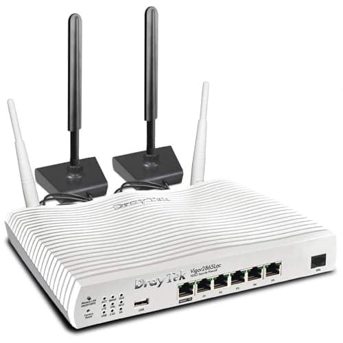Image of DrayTek Vigor 2865Lac (OEM VERSION) - 4G Ethernet Router, VDSL/ADSL, 5+1 GbE LAN Ports with VLANs, VPN Dual Band, Mesh, Dual-SIM 4G+ LTE Modem, SMB