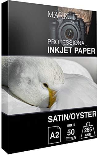 Image of Marrutt 265gsm Pro Photo Satin/Oyster Inkjet Paper: A2-50 Sheets