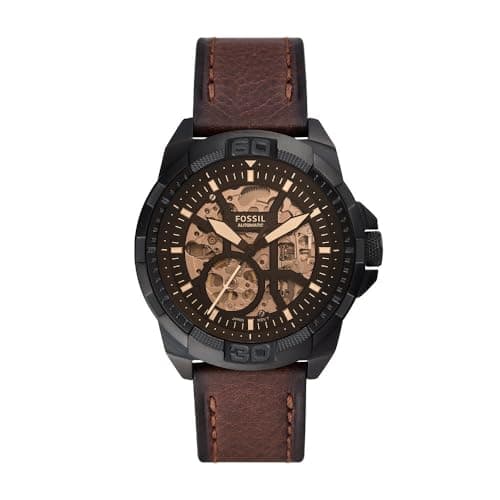 Image of Fossil Bronson Watch for Men, 44mm Automatic Movement with Stainless Steel or Leather Strap