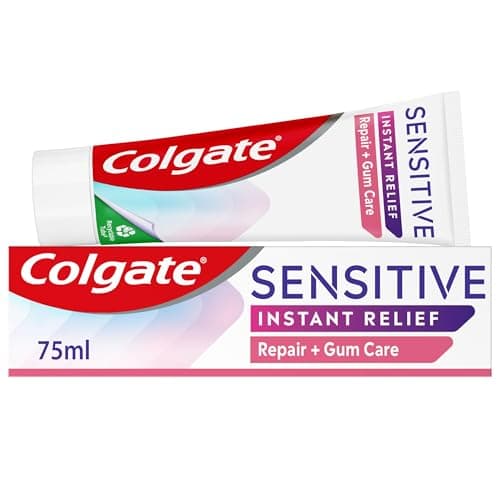 Image of Colgate Sensitive Instant Relief Repair + Gum Care Toothpaste 75ml | Fluoride Toothpaste | Instant Sensitivity Relief* | Strengthens Gums | Repairs Sensitive Areas of Teeth**
