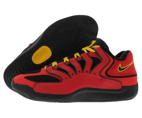 Image of Nike KD 18 Men's Basketball Shoe, Fire Red/Amarillo/University Gold/Black, 8.5 UK