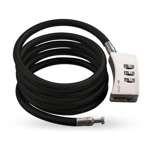 Image of Micro Scooters | Cable Lock | Bike Scooter Bicycle | Anti Theft Outdoor Padlock | Waterproof | Black