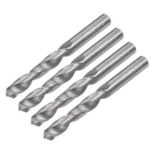 Image of sourcing map Solid Carbide Drill Bits, 5mm C2/K20 Tungsten Carbide Jobber Drill Bits Straight Shank Drilling Tool for Stainless Steel Aluminum Iron Metal Plastic 4pcs