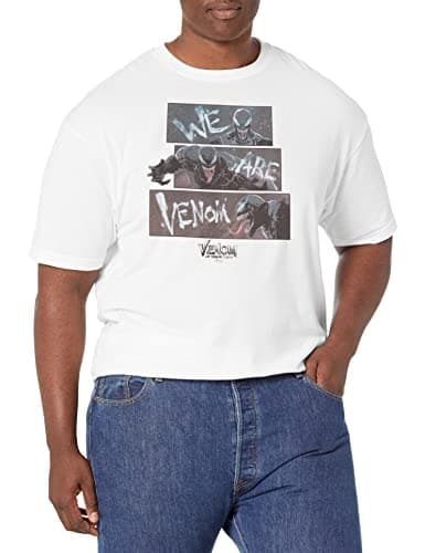 Image of Marvel Men's Comic Panels T-Shirt, White, L Big Tall