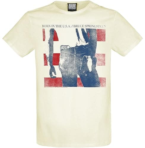 Image of Amplified Bruce Springsteen Born in The USA Unisex T-Shirt, White, XL