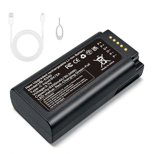 Image of OHZHAO 2026 Upgrade Improved 8200mAh E340 Battery, Replacement Battery for eufy Security Video Doorbell E340, Rechargeable Lithium-Ion Backup Battery with Type-C Charging Cable