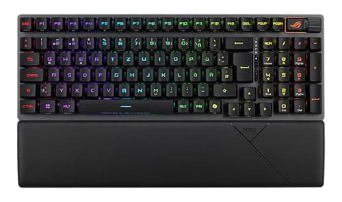 Image of ASUS ROG Strix Scope II 96 RX Wireless Black Wireless Optical Gaming Keyboard (Bluetooth, 2.4 GHz, Wired USB, Streaming Hotkeys, ROG RX Optical Switches, ROG Keyboard Stabilizers, Black)