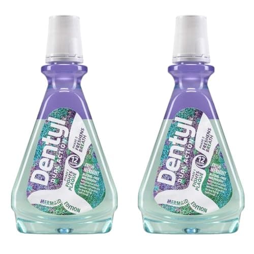 Image of Dentyl Dual Action CPC Mouthwash, 12hrs Fresh Breath & Total Care, Alcohol Free, Mermaid Edition Fresh Mer-Mint, 500 ml (Pack of 2)