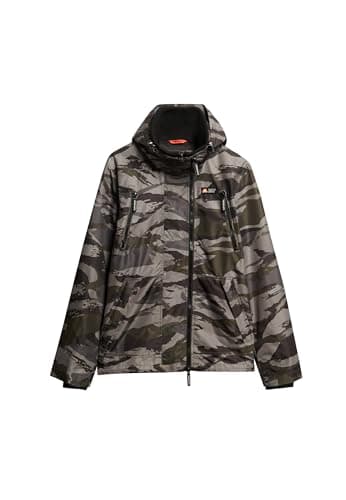 Image of Superdry, M5012100A MTN WINDBREAKER JACKET Dark Grey Tiger Camo XL MAN