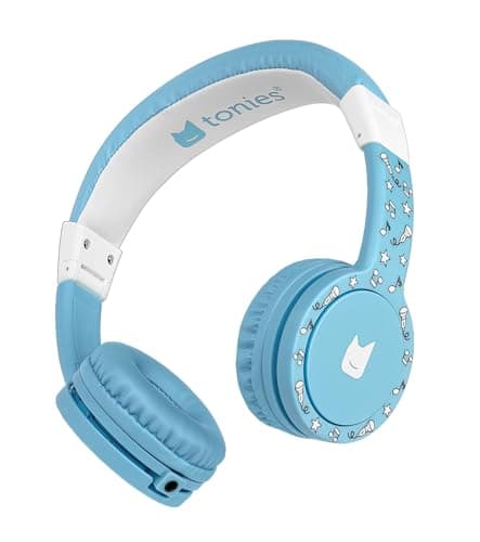 Image of tonies Headphones, Adjustable & Foldable Children's Headphones with Volume Limiter, Over-Ear Headphones with Cable and Padded Headbands, Light Blue