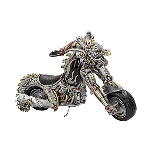 Image of Nemesis Now Dracus Birota Steampunk Dragon Motorcycle Figurine 29cm, Grey