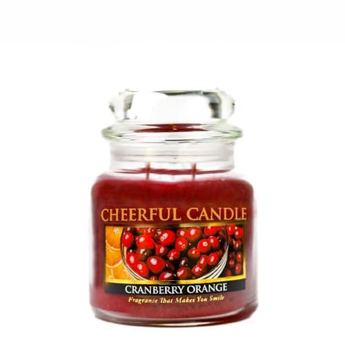 Image of A Cheerful Giver - Cranberry Orange - 16 oz Scented Candle Jar - Cheerful Candle -135 Hours of Burn Time, Candles Gifts for Women