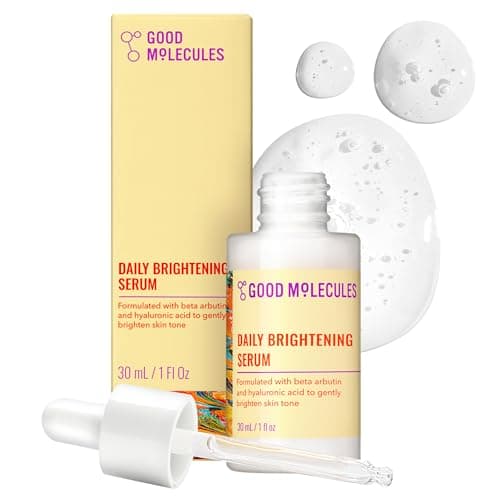 Image of Good Molecules Daily Brightening Serum 30 ml - Hyaluronic Acid Serum with Beta Arbutin to Target Dark Spots - Brightening and Anti-Aging Skin Care for Face