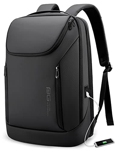 Image of BANGE Business Smart Backpack Waterproof fit 15.7 Inch Laptop Backpack with USB Charging Port,Travel Durable Back pack, M Black