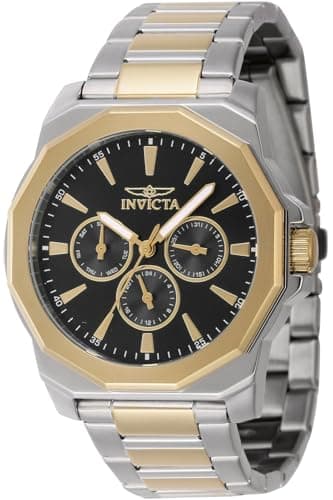 Image of Invicta Speedway 46845 Men's Watch - Waterproof - Analogue - Quartz Movement - Stainless Steel with Black dial - 42mm