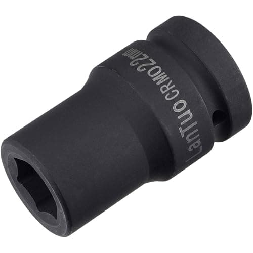 Image of TA-VIGOR 1 Inch Drive by 22mm Square Impact Socket, Durable Reliable CR-MO 80mm Length, Standard Metric Sizes for Home Car Repair