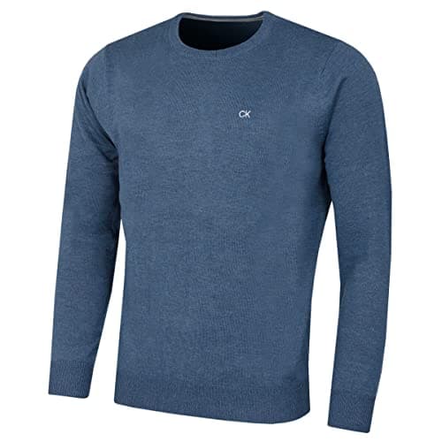 Image of Calvin Klein Mens Crew Neck Sweater - Denim Marl - XL