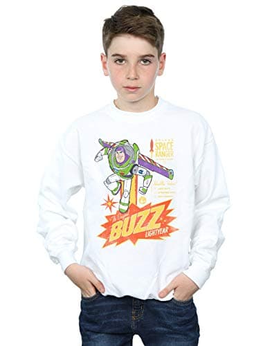 Image of Disney Boys Toy Story 4 The Original Buzz Lightyear Sweatshirt White 7-8 Years