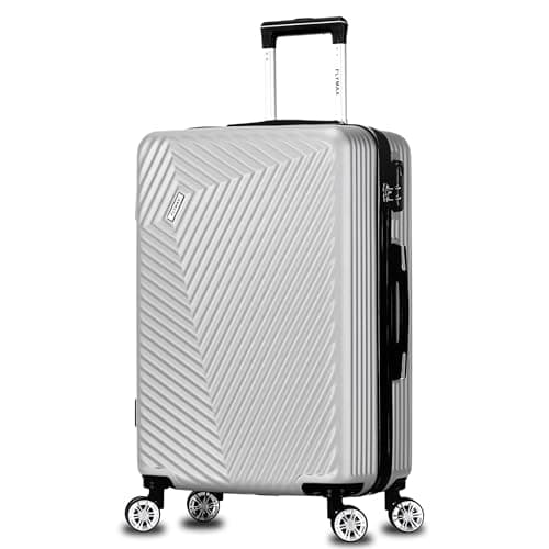 Image of Flymax Medium Suitcase 4 Wheel Lightweight Luggage Hard Shell ABS Travel Case Hold Check in Fits 15kg - 20kg Medium Size + 3 Digit Lock + Telescopic Handle 67 Litre Capacity