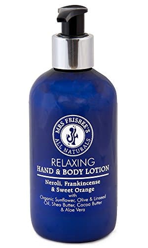 Image of Relaxing Organic Hand and Body Lotion with Neroli, Frankincense and Sweet Orange Pure Essential Oils, Shea Butter, Cocoa Butter, Olive Oil, Linseed Oil, Aloe Vera and Vitamin E, Handmade, Vegan