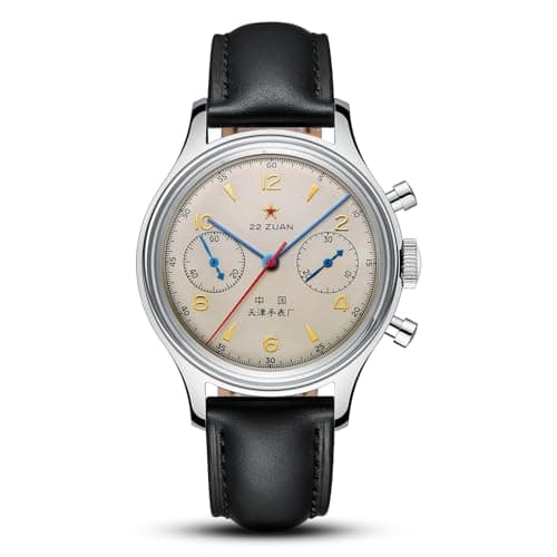 Image of SEA-GULL 1963 International Edition,ST1901 Movement,Men's Mechanical Wrist Watches,Aviation Chronograph Pilot Watch,37.4mm,Manual Winding (Black)