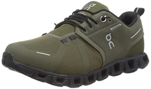 Image of On Women's Cloud 5 Waterproof Sneakers, Olive Black, 22.5 cm C