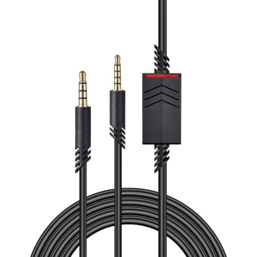 Image of Aiivioll ASTRO Gaming A40 Replacement Extension Cable Inline Mute Cord Compatible With Astro A10 A40 A40TR Gaming Headsets Xbox One Ps4 Controller Audio Extension Cable (2M/Black)
