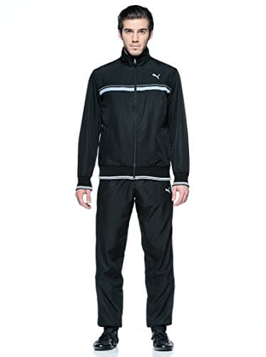 Image of PUMA men’s tracksuit - Fun Woven Lux, colour block, suit CL, Men, Trainingsanzug Fun Woven Lux CB Suit CL, Black-Tradewinds