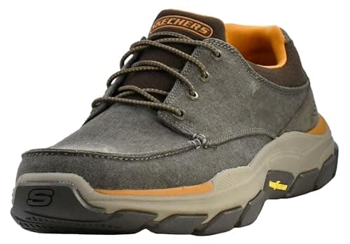 Image of Skechers Men Respected-Loleto Moc Toe Bungee Lace Slip On, Brown, 6 UK