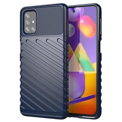 Image of Yerebel for Galaxy M31S Case, for SamsungM31S Case, Rugged Shield Series TPU Cover Anti-Drop Shockproof Protection Cover for Samsung Galaxy M31S Blue