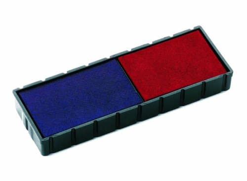 Image of COLOP E/12/2 Blue/Red Replacement Pads - Pack of 2 | 107147 | Two Colour Ink Pads (Blue & Red) to Fit COLOP S120/WD