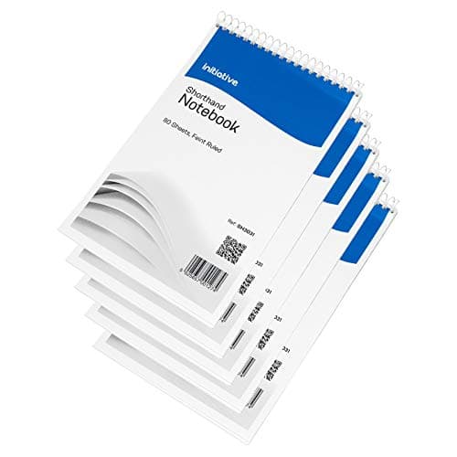 Image of [Pack of 5] Initiative Shorthand Notebook 160 Pages 203x127mm (8" x 5") 60gsm