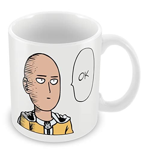 Image of One Punch Man Ok Saitama Ceramic Mug 11 oz by FT