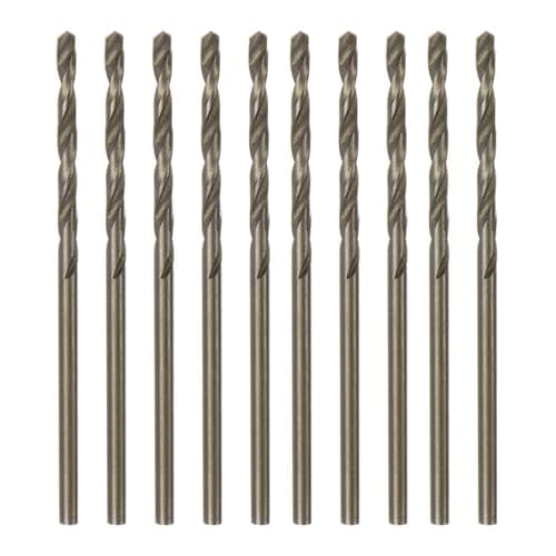 Image of sourcing map 10pcs Cobalt Jobber Drill Bits 1.8mm / 0.071" M35 High Speed Steel HSS Twist Drilling Bit Tool for Stainless Steel Copper Wood Plastic and other Hard Materials