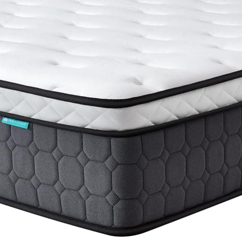 Image of Small Double Mattresses 4FT, 12 Inch Hybrid Matress with Memory Foam and Individual Pocket Springs, Small Double Mattress with Cooling Fabric and Pressure Relief, Medium Firm Mattress, 120x190x30cm