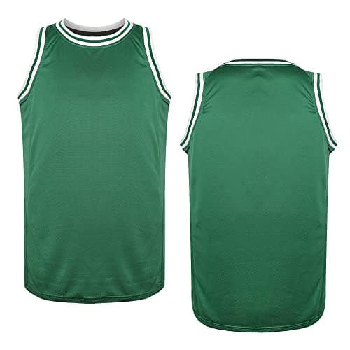 Image of MESOSPERO Blank Basketball Jersey Men's Mesh Athletic Sports Shirts Black Yellow White S-3XL, Green, XL