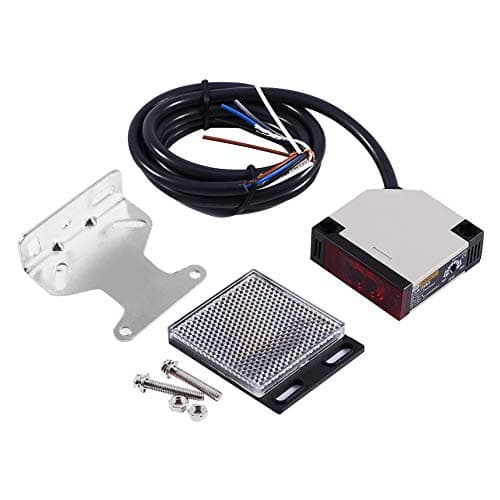 Image of Photoelectric Sensor Switch, 90-250V AC 3A E3JK-R4M1 Specular Reflection Photoelectric Switch 5 Wire Retro-reflective Photoelectric Beam Sensor with Screws