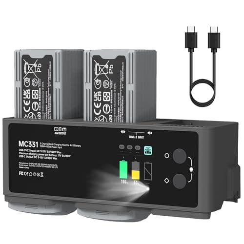 Image of LIMETA MC331 DJI Air 3/3S Series 200W Intelligent Battery Charger, 3-Channel Parallel Fast USB Charging Hub with Discharge Support for DJI Air 3/Air 3S Series Batteries (Batteries not included)
