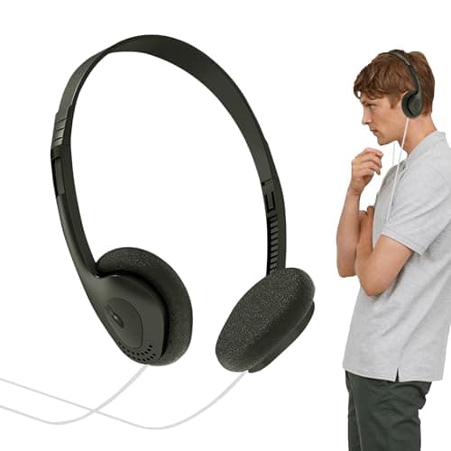 Image of Buerfu Retro Over-Ear Headphone,Lightweight Earphones | Lightweight Portable Style Wired Headphone, Comfortable Vintage Stereo Earphone for Walkman, Player