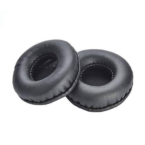 Image of Yizhet 1 Pair Round Ear Pads 55mm Universal Replacement Earpads 2 inch Premium Protein Leather Memory Foam Ear Cushions for Headphone Ear Cup with 5.5cm Diameter