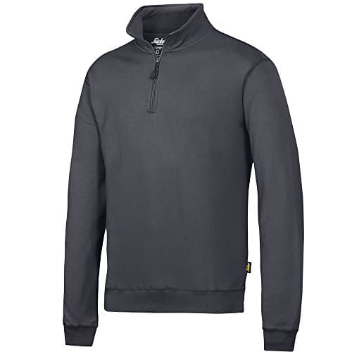 Image of Snickers 28185800004 Size Small Sweatshirt with 1/2 Zip - Grey